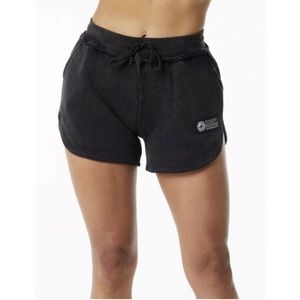 Alphalete Shorts Women XXL Very Terry Heavyweight Black Casual Gym Drawstring